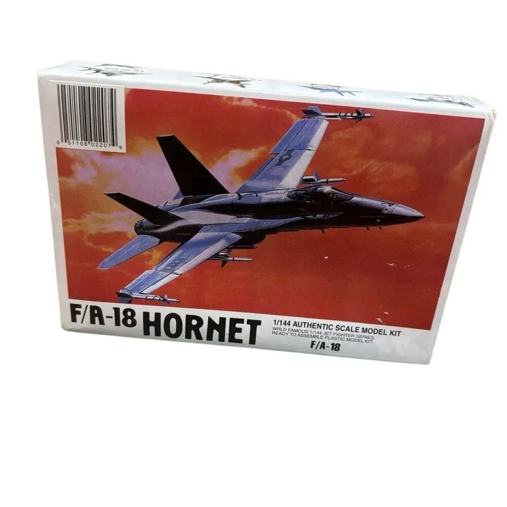 Vintage FA-18 Hornet 1/144 Scale Model Kit Unassembled Sealed Parts No 02207⁠